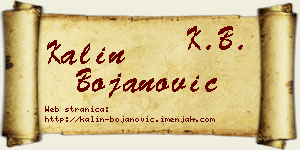 Kalin Bojanović vizit kartica